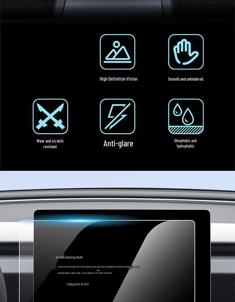 Tesla Model Y3 YL Tempered Glass Center Console Screen Protector (New Version) - Latest Accessory.