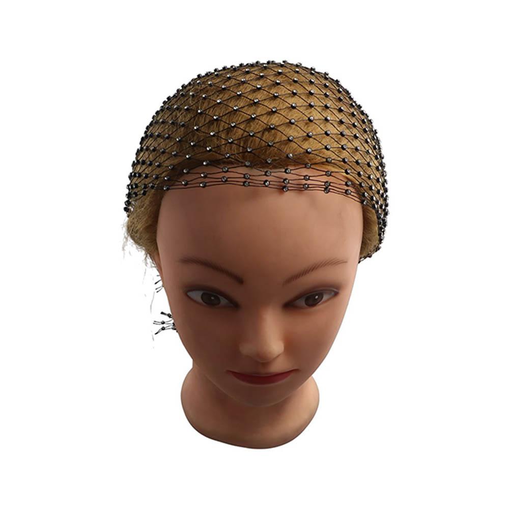 Accessories Summer Bohemian Bling Turban Mesh Head Scarf Cap Rhinestone Headband Women Hair Scarf