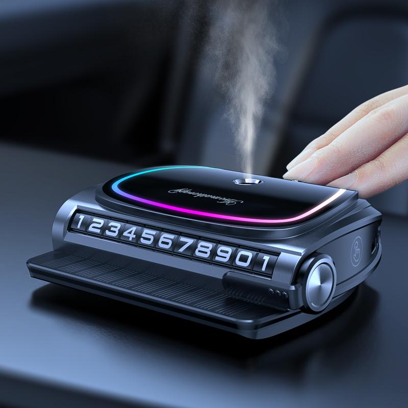 Solar Car Mounted Aromatherapy Perfume for Cars High Grade Parking Sign Men's Decorations Atmosphere Light Car Mounted Automatic