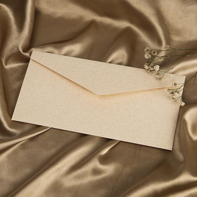 Linen Envelope Letter Paper Set No. 5: Western Retro Love Letter & Wedding Invitation Stationery with Handwritten Sealing Wax.