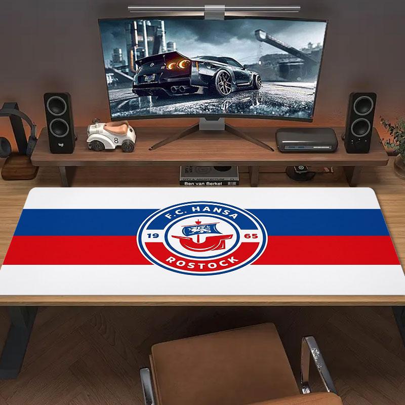 F.C. Hansa Rostock Large Size Mouse Pad Large Gaming Table Cushion Non-slip Laptop Tablet Big Mousepad XXL Mat Mini PC Playmat With Lock Edge