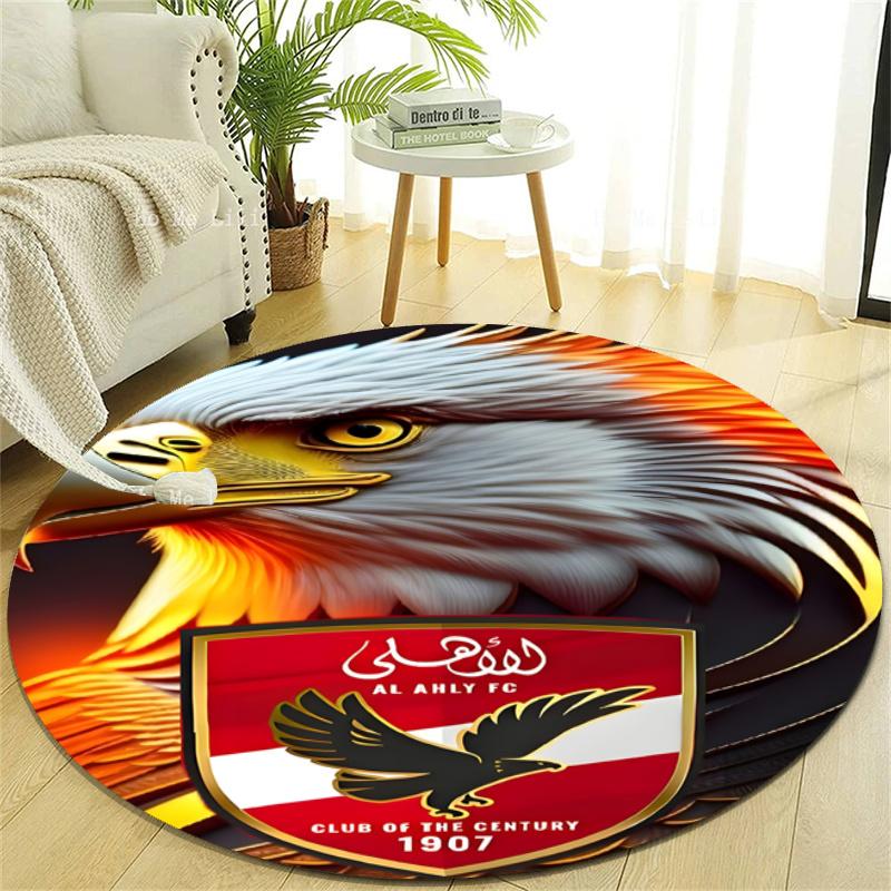 Personalized Al Ahly FC Round Chair Office Rug - Perfect for Mat, Office Chair & More - Ideal Gift for Birthdays and Holidays