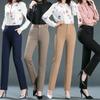 Office Lady Solid Slim Pencil Suits Pants Spring Autumn New Korean Fashion All-match Women High Waist Casual Straight Trousers