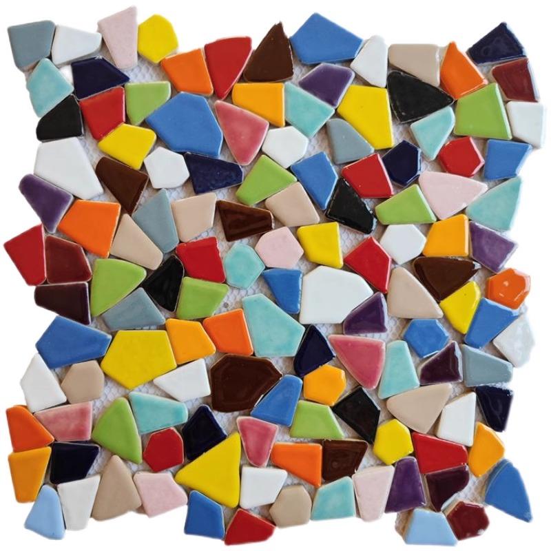 Azulejos Cerâmicos Coloridos 30x30cm com Pedrisco Grátis para Jardim Piscina Parede de Fundo Mosaico Azulejos Resistentes ao Desgaste Decoração