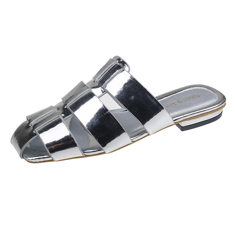 

Fashion 2025 Mules for Woman Flat Heeled Casual Shoes Comfortable Outdoor Slippers Beach Shoes Sandals Soft Bottom mulles Mujer 40