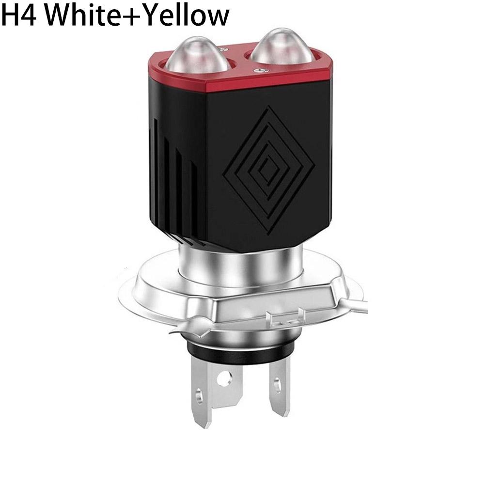 Faro LED para motocicleta 3000K Ámbar 6000K Blanco Lente Dual Alta Potencia