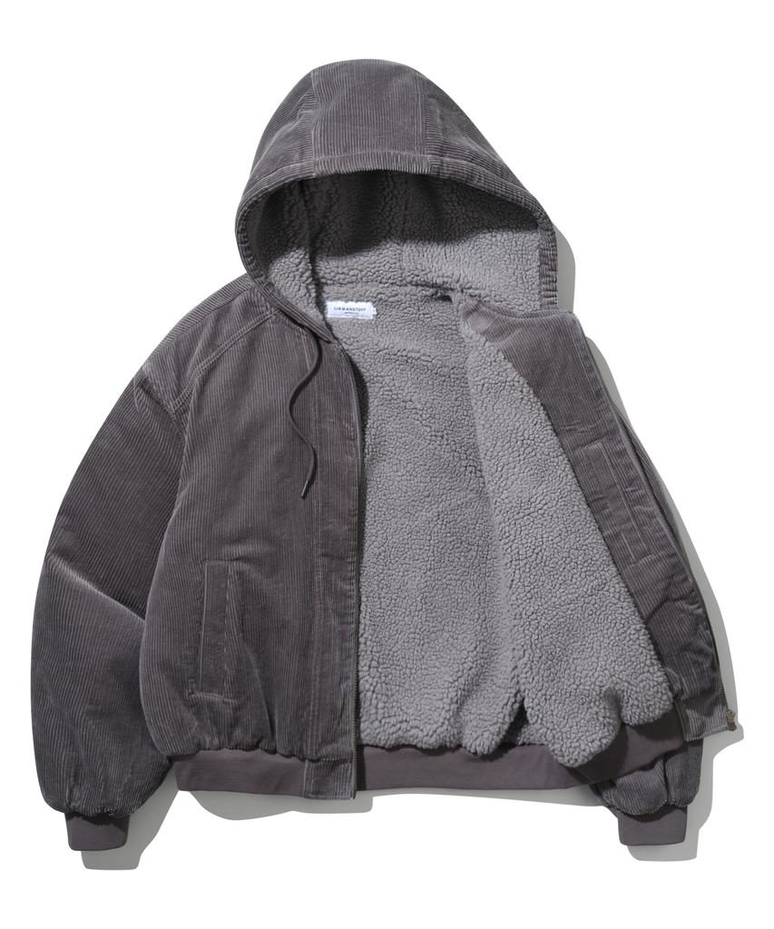 Urbanstoff Flight Corduroy Bomber (Charcoal)