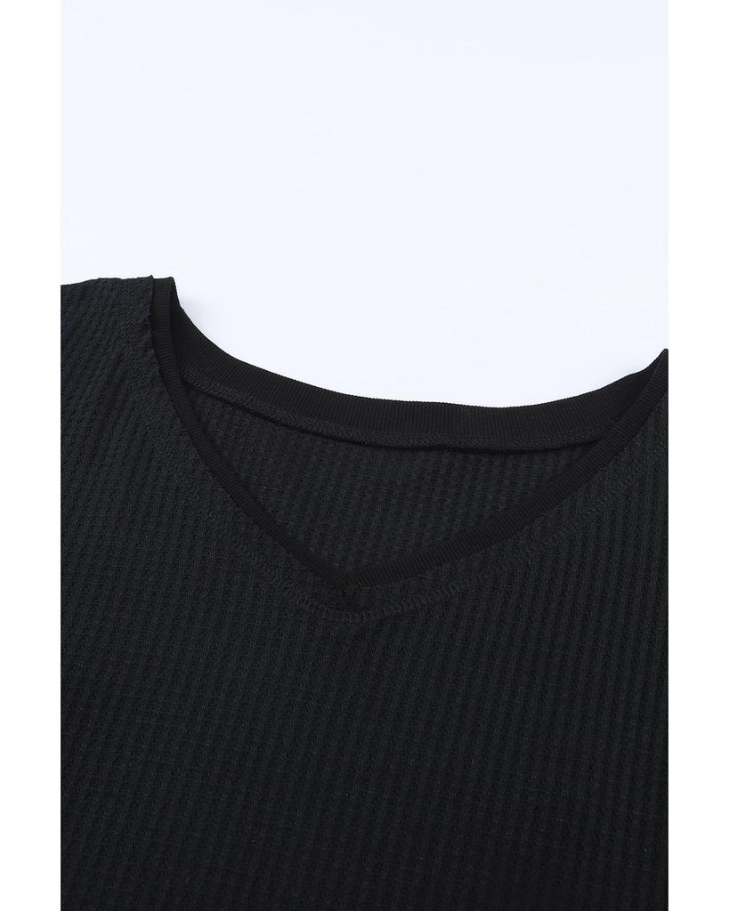 Azura Exchange Waffle Knit Loose Top