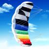 Flying Kite Beautiful Tear-resistant 1.4M Rainbow Dual Line Rainbow Power Kites for Entertainment