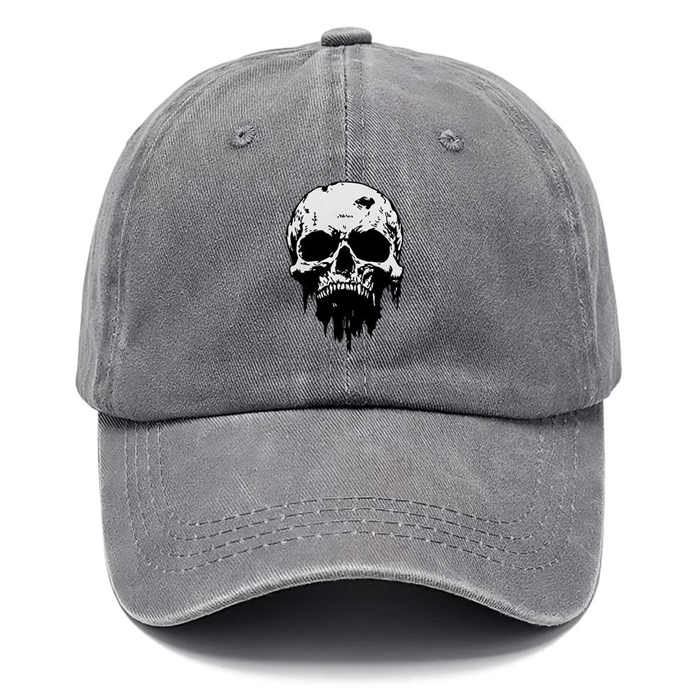 A Stylish Skull Print Designed for Men And Women Perfect for Streetwear And Casual Outings This Breathable Adjustable DAD Hat