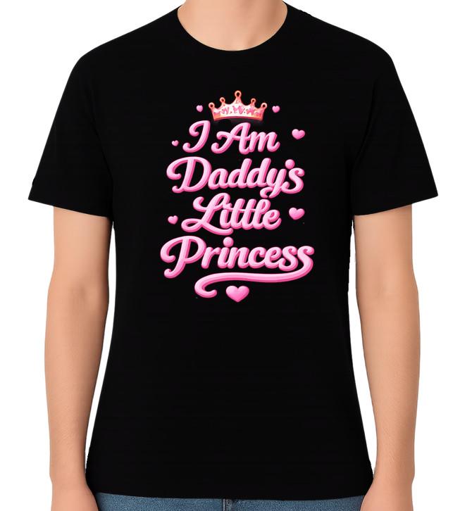 I Am Daddy’s Little Princess Cute Pink Quote Graphic T-Shirt XL