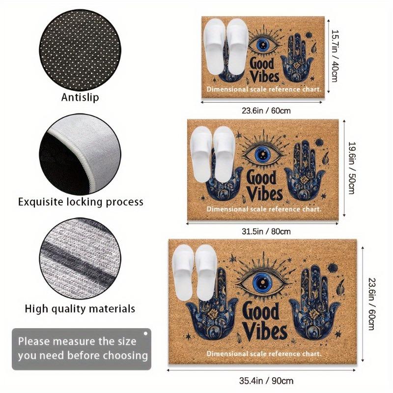 1pcs Non-Slip Door Mat Dirt Resistant Easy Clean Welcome Mat for Home Outdoor Entrance Bedroom Balcony Polyester Floor Rug
