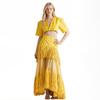 2026 New European and American Style Women's Clothing, Women's Party Party Fashion Fringed Short Sleeves + Skirt Two-piece Set