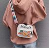 Cute Printed Small Bag Women's New Trendy Bag Student Fashion Broadband Shoulder Messenger Bag