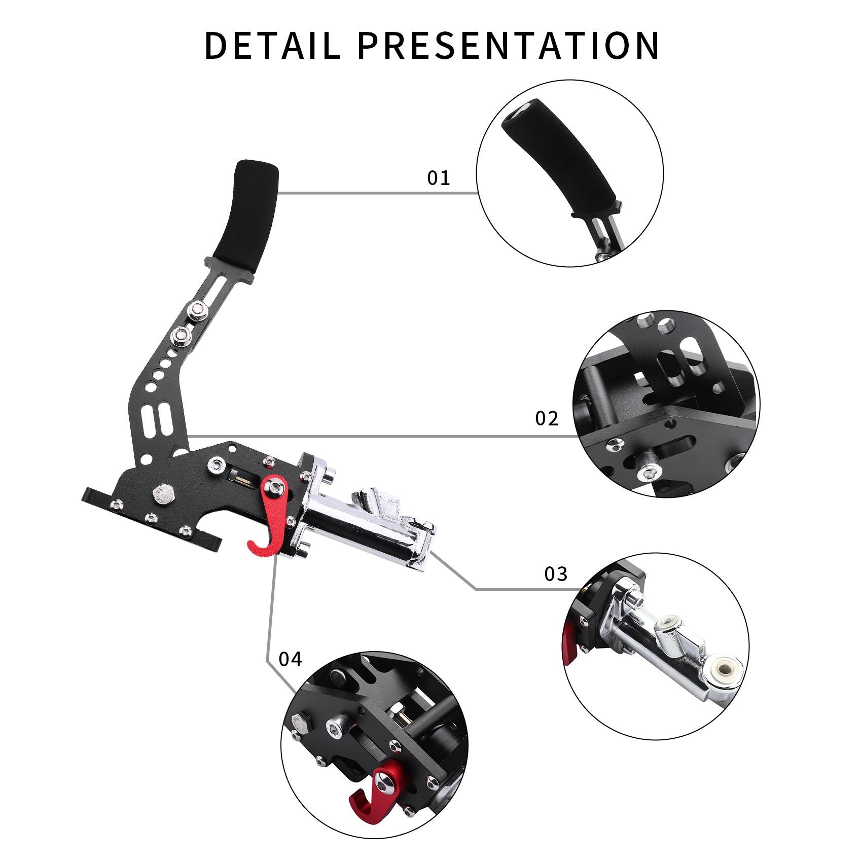 G9-Universal Car Hydraulic Handbrake Handbrake Drift Hand Brake чёрный