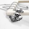 One Piece Skull Head Anchor Necklace, Jewelry Domineering Men'S Collarbone Chain