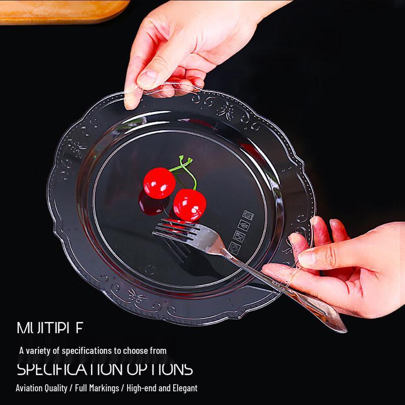 ZISIZ Disposable Plastic Round Plate