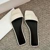 Sheepskin Version~ Summer Retro One-word Belt Simple and Comfortable Flat-bottomed Cool Slippers for Women