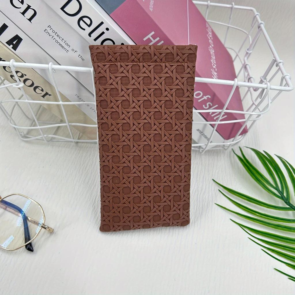 Portable Squeeze Top Sunglass Case - Leather Soft Sunglasses Case Easy To Use Eyeglasses Case Pouch
