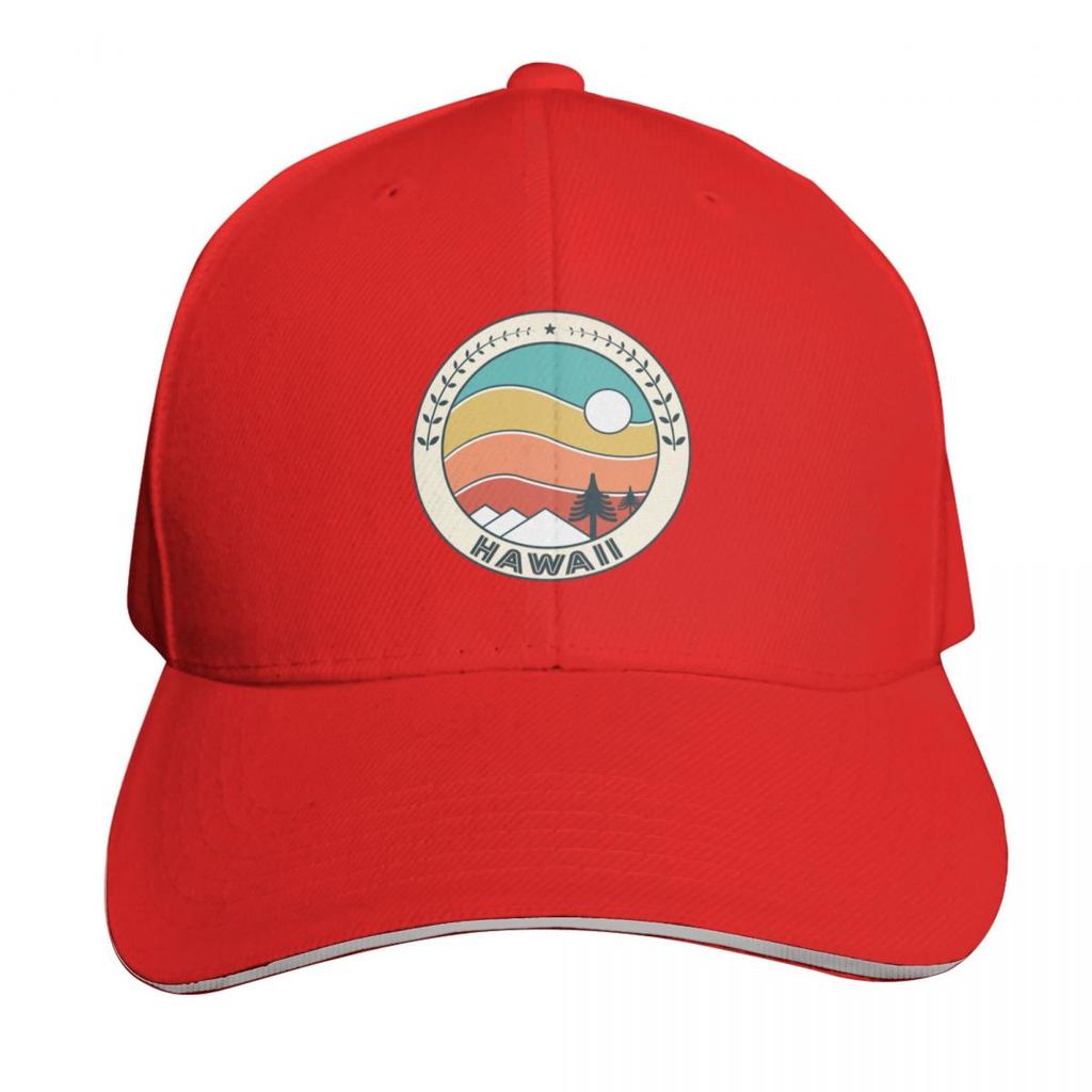 Hawaii Retro Vintage Sunset  Hawaii Mountain Souvenir  Gift  Hometown Hiking Nature Baseball Cap New Hat Vintage Ladies Unisexs
