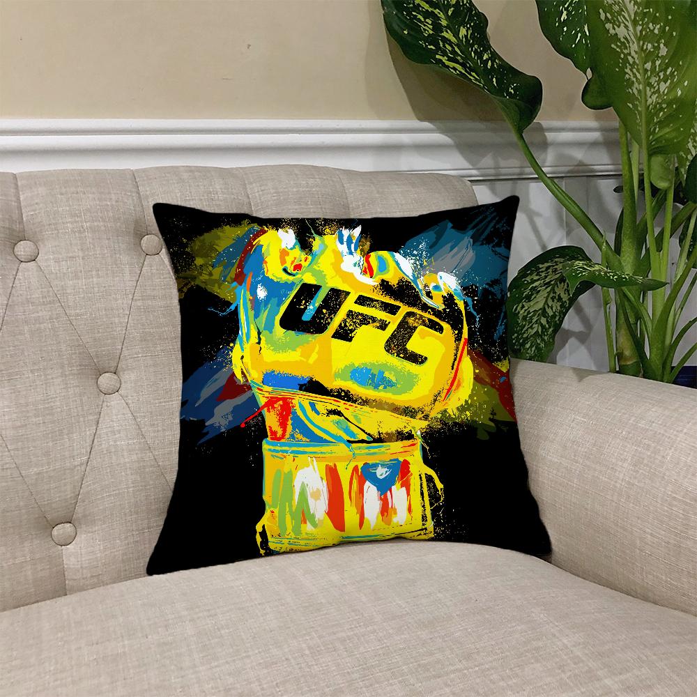 U-UFC Boxing Match cushion cover Square Sofa Cushion Cover Casual Skin-Friendly Comfortable Pillow Cover