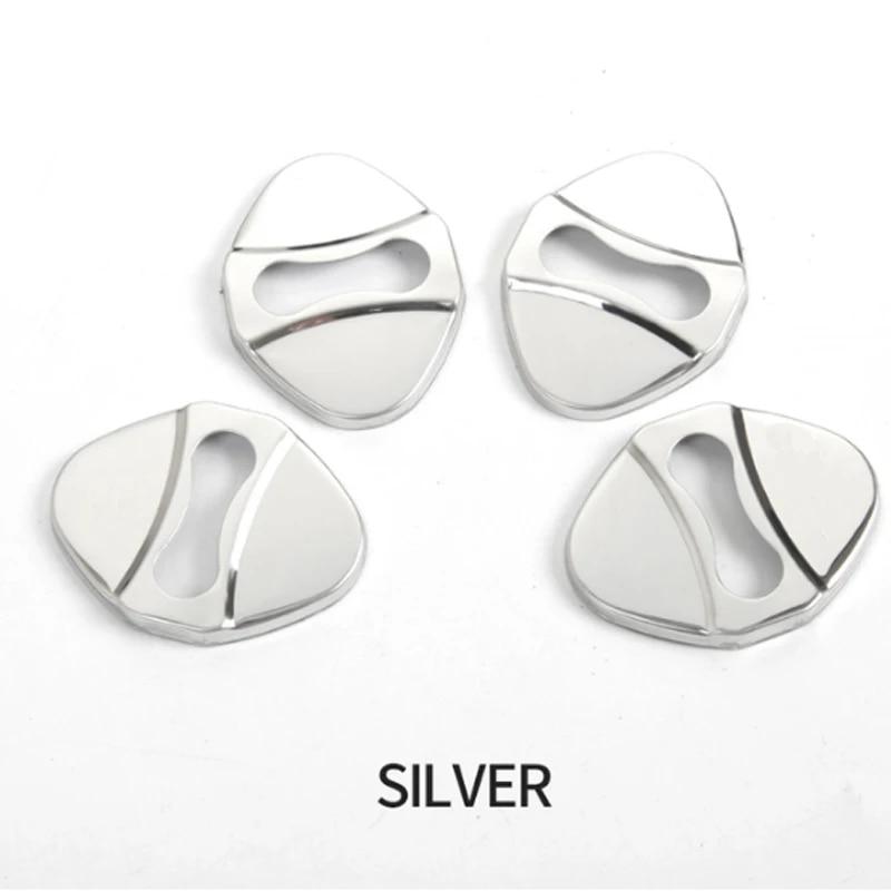 

Крышка дверного замка My Good Car из нержавеющей стали, DIY пряжка, дверной держатель, защитная крышка для Toyota RAV4 серебряный