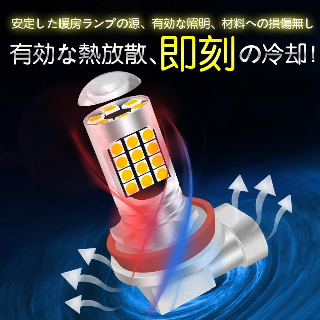 Chemini H8 H11 LED Fog Lamp, Yellow, Explosive Light, H16 Fog, High Brightness, 30