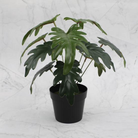 Faux Potted Plant Realistic Artificial Green Plant Long-lasting Potted Monstera Plant
