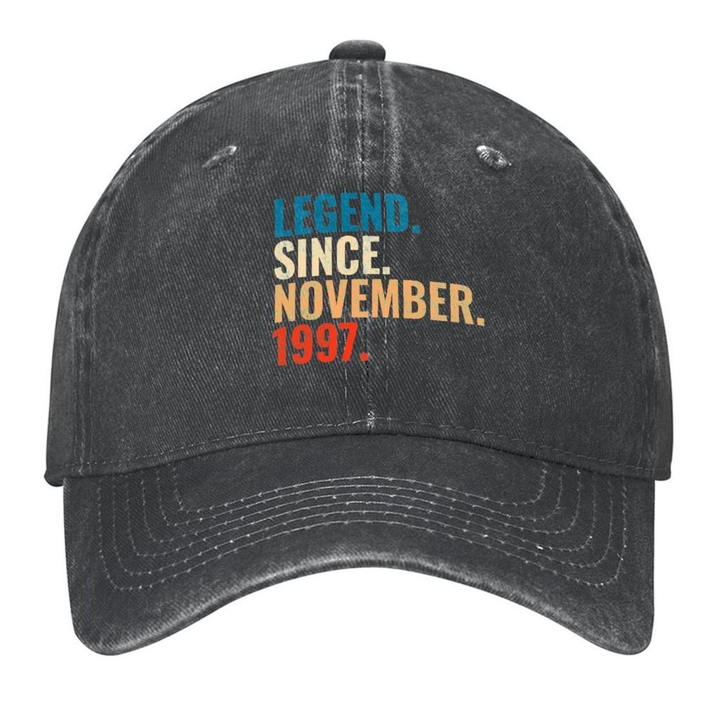 2026 Legend Since November 1997 Retro Vintage Baseball Cap Funny Hat Anime Wild Ball Hat Boy Women's