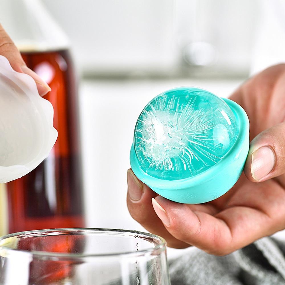 6.5CM Diameter Silicone Food Ball Ice Cube Maker Whiskey Cocktail Ice Maker Kitchen Bar Ice Cream Mold