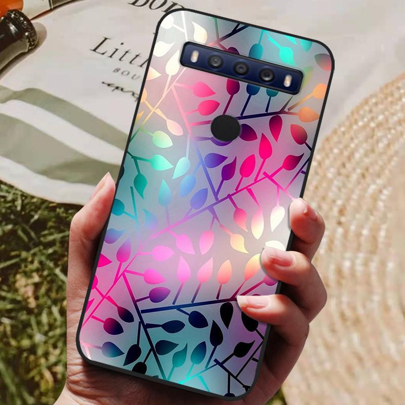 For TCL 10 SE Case Black TPU Silicon Shell For TCL 10SE Phone Cover Tcl 10se Cases T766H T766J T766U T766A Fundas Bumper Marble
