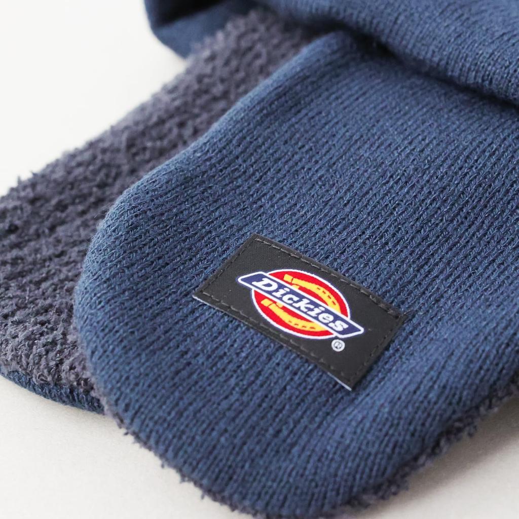 Dickies Earflap Knit Cap Flight-Style Navy Free Size (Head 57–59 cm)