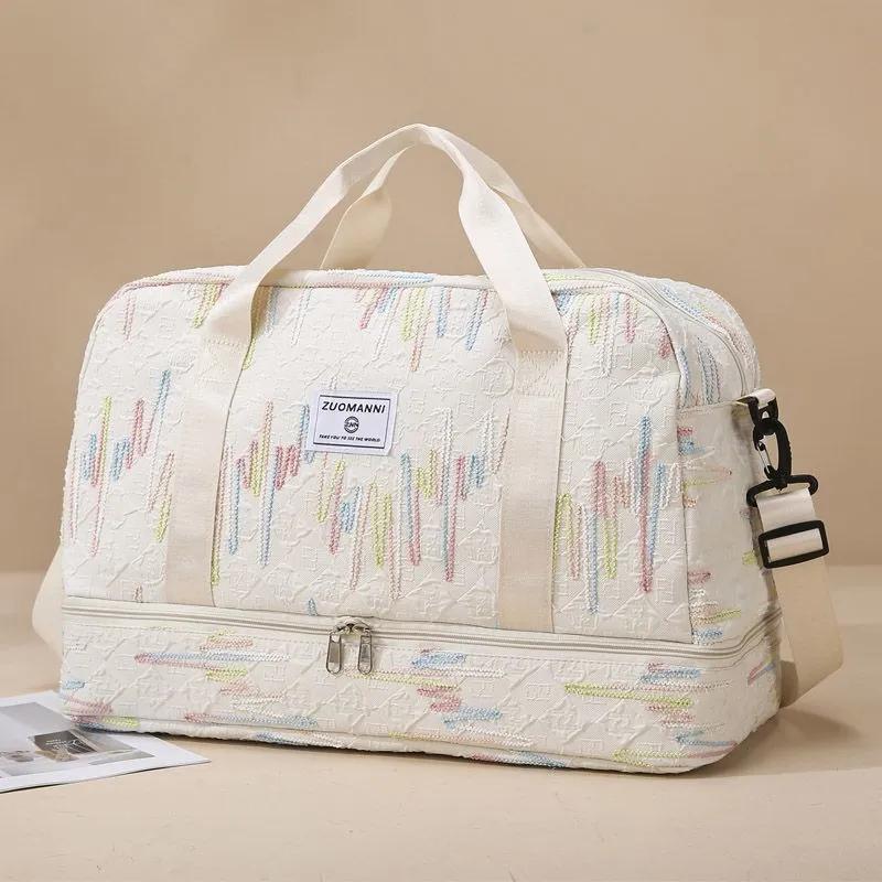 Bolsa de Fitness de Gran Capacidad Bolsa de Almacenamiento para Corta Distancia Bolsa de Viaje Bolsa de Equipaje para Deportes Yoga Bolsa de Viaje Multicapa