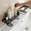 Universal Bathroom Storage Rack Mesh Water Drainage Faucet Storage Shelf Non-punching Iron Art Sink Shelf Box Household