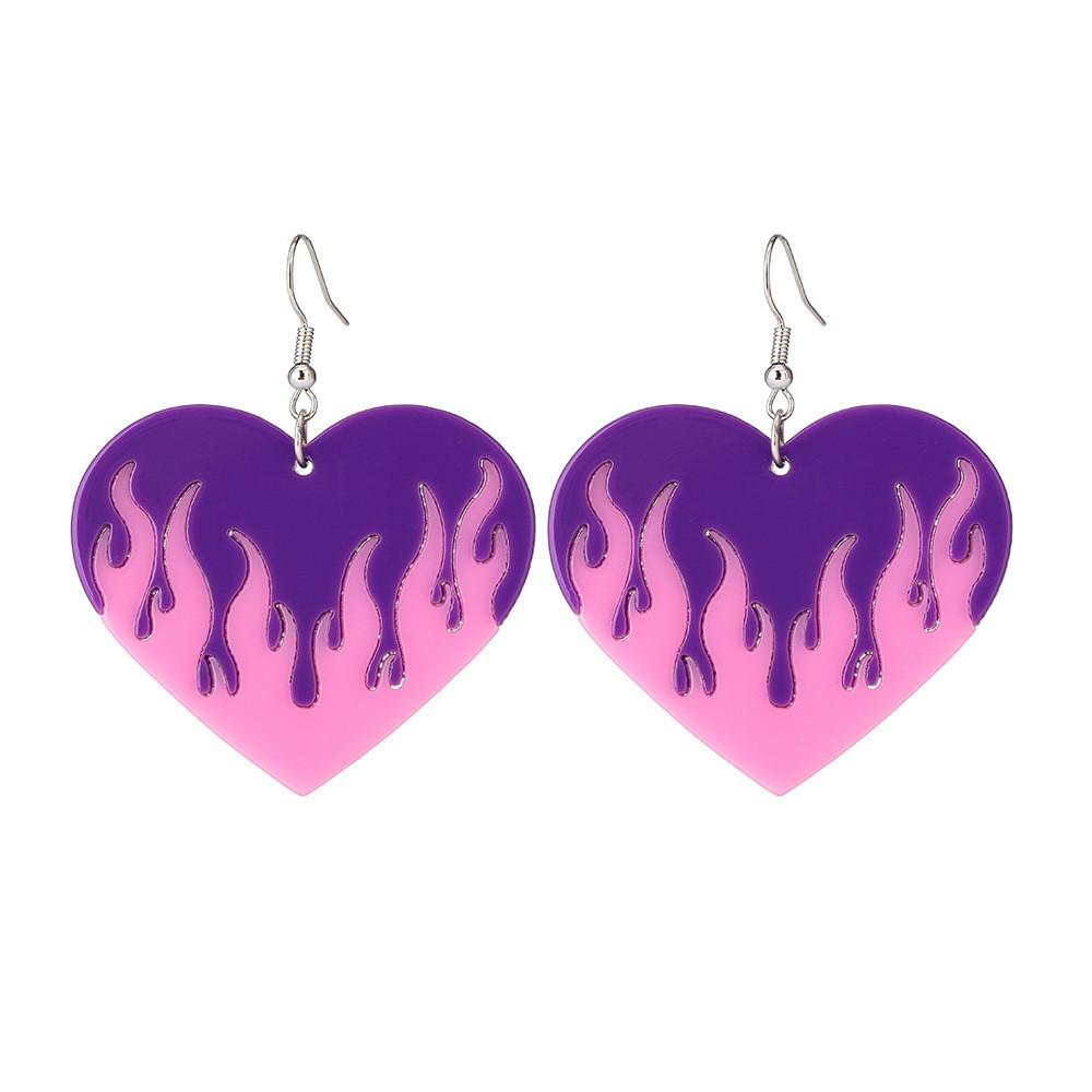 

Heartshaped Fashionforward Earrings In Creative Combinations Color 1405