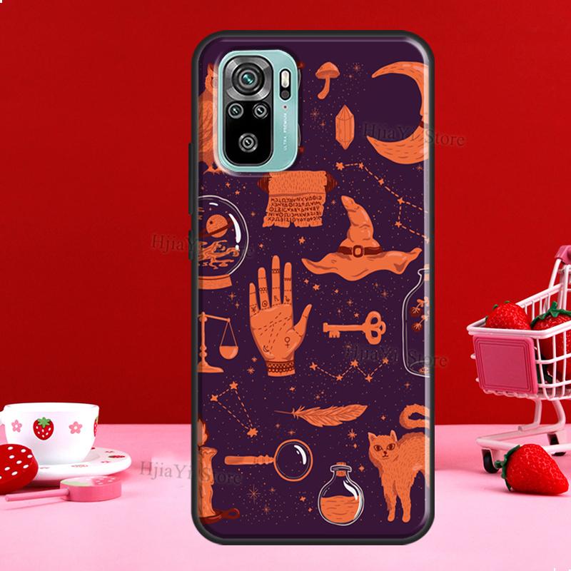 Dziewczęce Pastelowe Witch Goth Etui Ouija Dla Xiaomi Redmi Note 11 Pro Note 10 9 8 Pro 11S 9S 10S Pokrowiec Dla Redmi 10 9 9A 9C 9T
