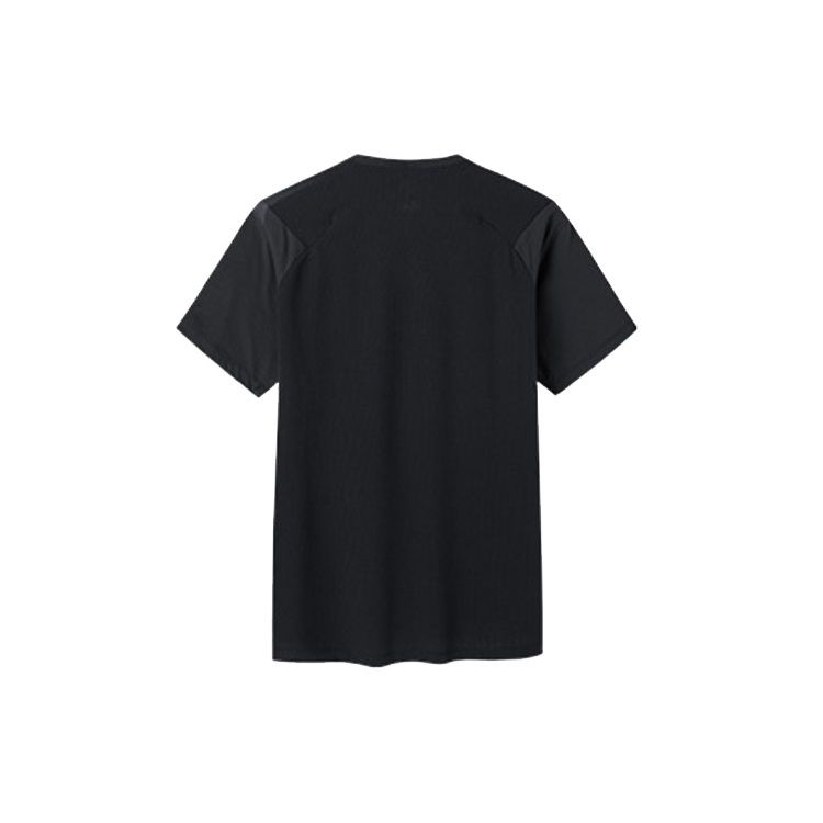 Anta Letter Pocket Casual Crew Neck T-Shirt Men Tops Black 952227109-4