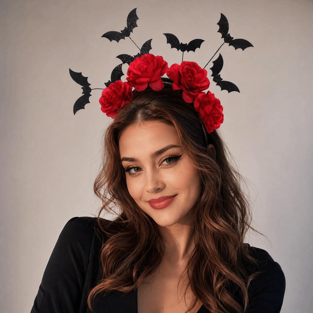Spider Web Halloween Headband Black Artificial Flowers Party Role-playing Accessory  Dress Up