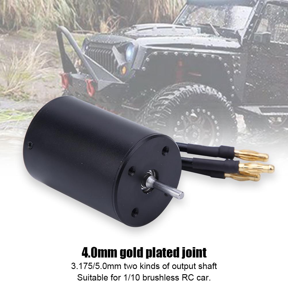 1 10 Brushless Car Accessory 3650 Brushless Motor Waterproof All Black Customized Non Inductive RC Toy Motor