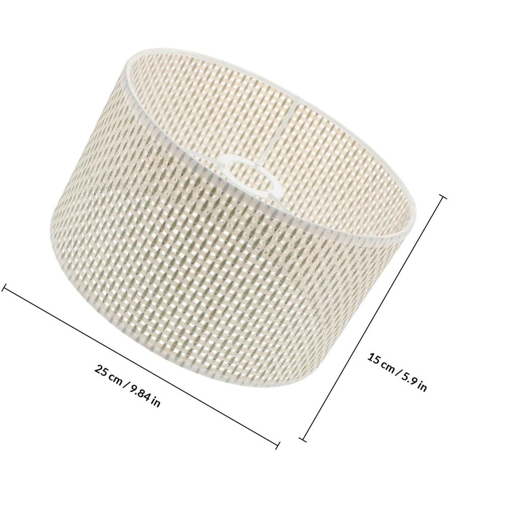 Einfacher Lampenschirm Imitation Gewebter Lichtschutz Beige Stark Langlebig Einfach zu Installieren Moderner Stil Simulierte Rattan-Weberei Lampenabdeckung