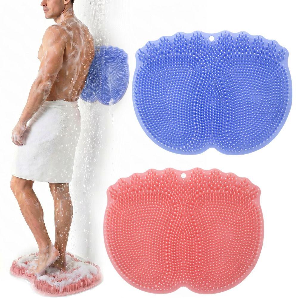 Hands-Free Silicone Foot Cleaning Massage Mat Non Slip Foot Scrubber Pad  for Daily Bath Use