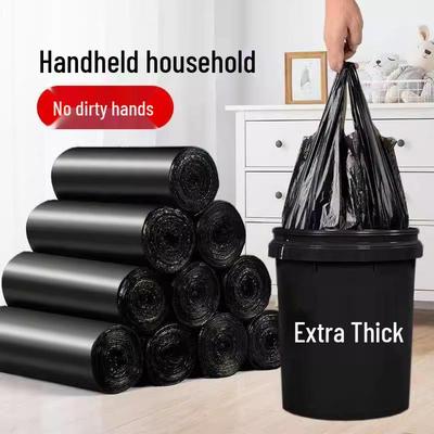 Durable Thickened Black Kitchen Garbage Bags - Portable and Disposable.