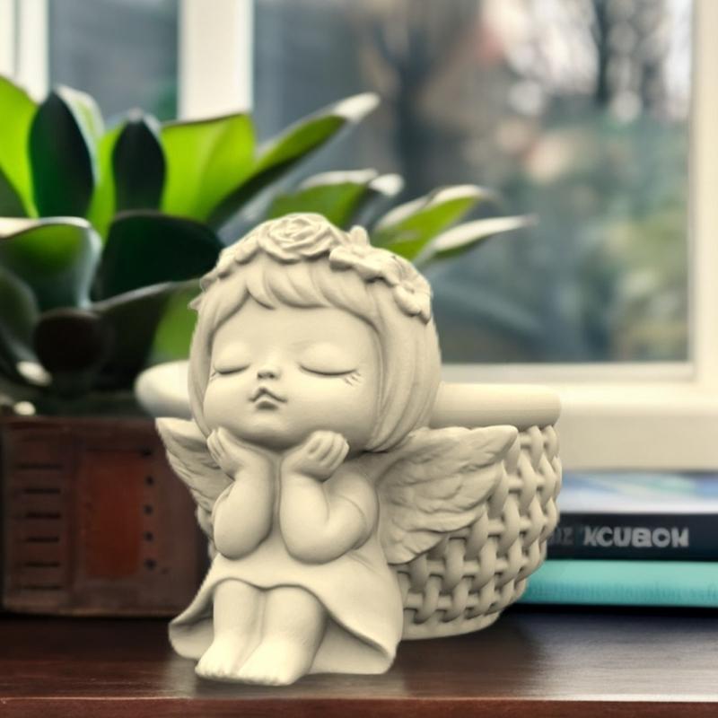 Cute Doll Girl Series Succulent Flower Pot Mould Gypsum Concrete Crystal Epoxy Resin Mold Flower Vase Silicone Mold