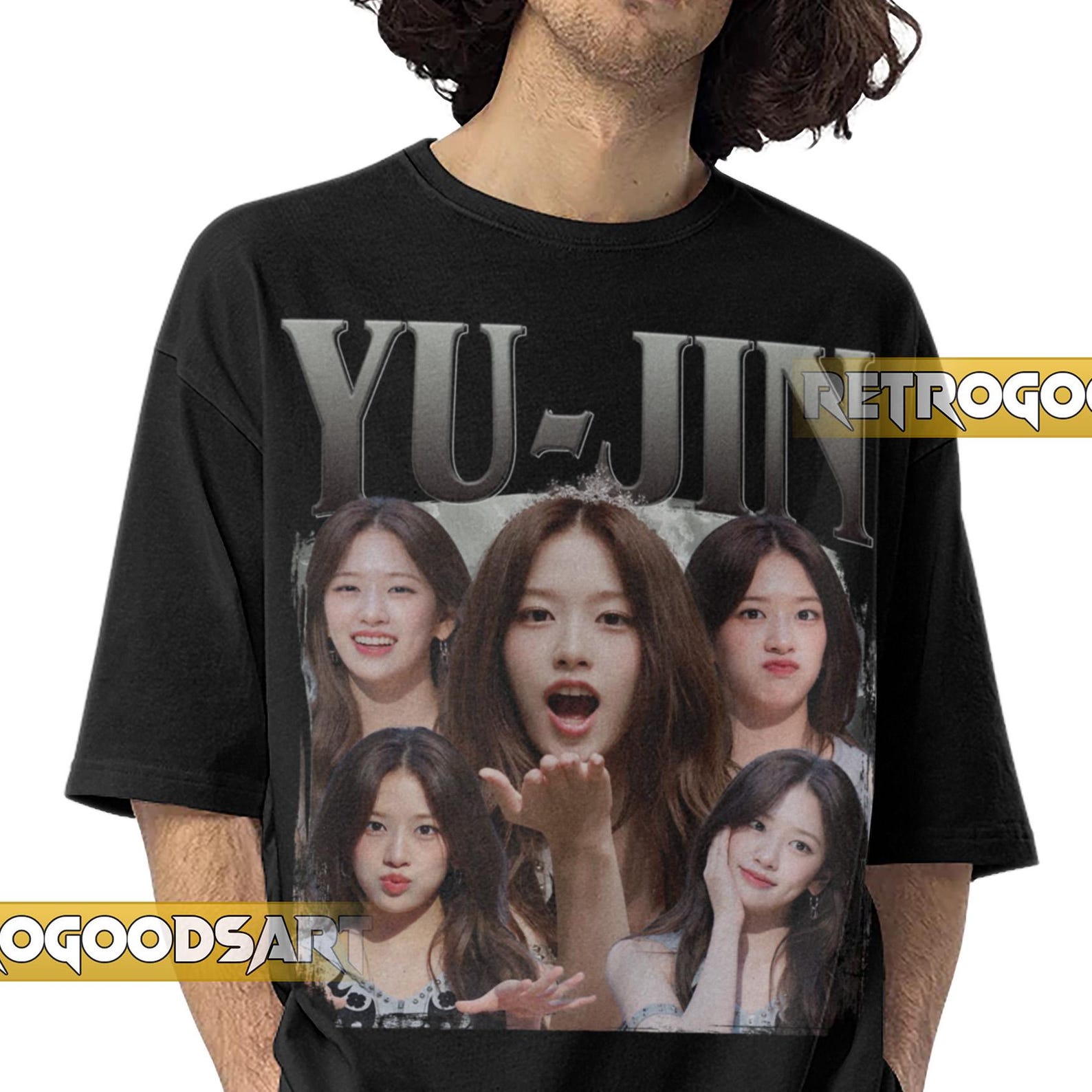 YUJIN IVE K-POP Retro Shirt / Yu-Jin Vintage Band Tee / An Yu-jin Ive Tour / Dive Kpop GirlbandConcertMerch M