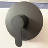 Brass Construction Wall Mount Shower Faucet Aluminum Alloy Circular Design Shower Valve Matte Black Single Function