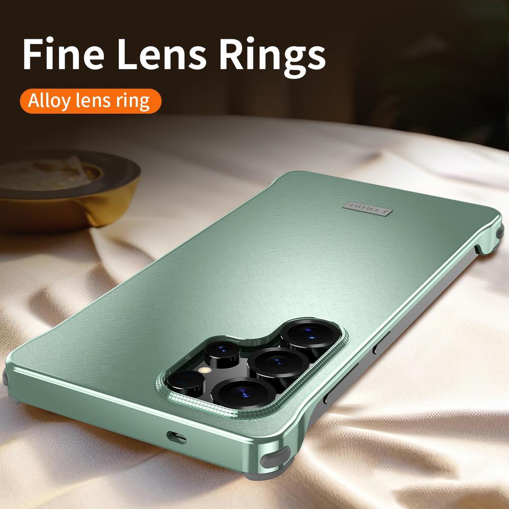 For Samsung Galaxy S24 Ultra Case PC+Silicone+Alloy Matte Phone Cover