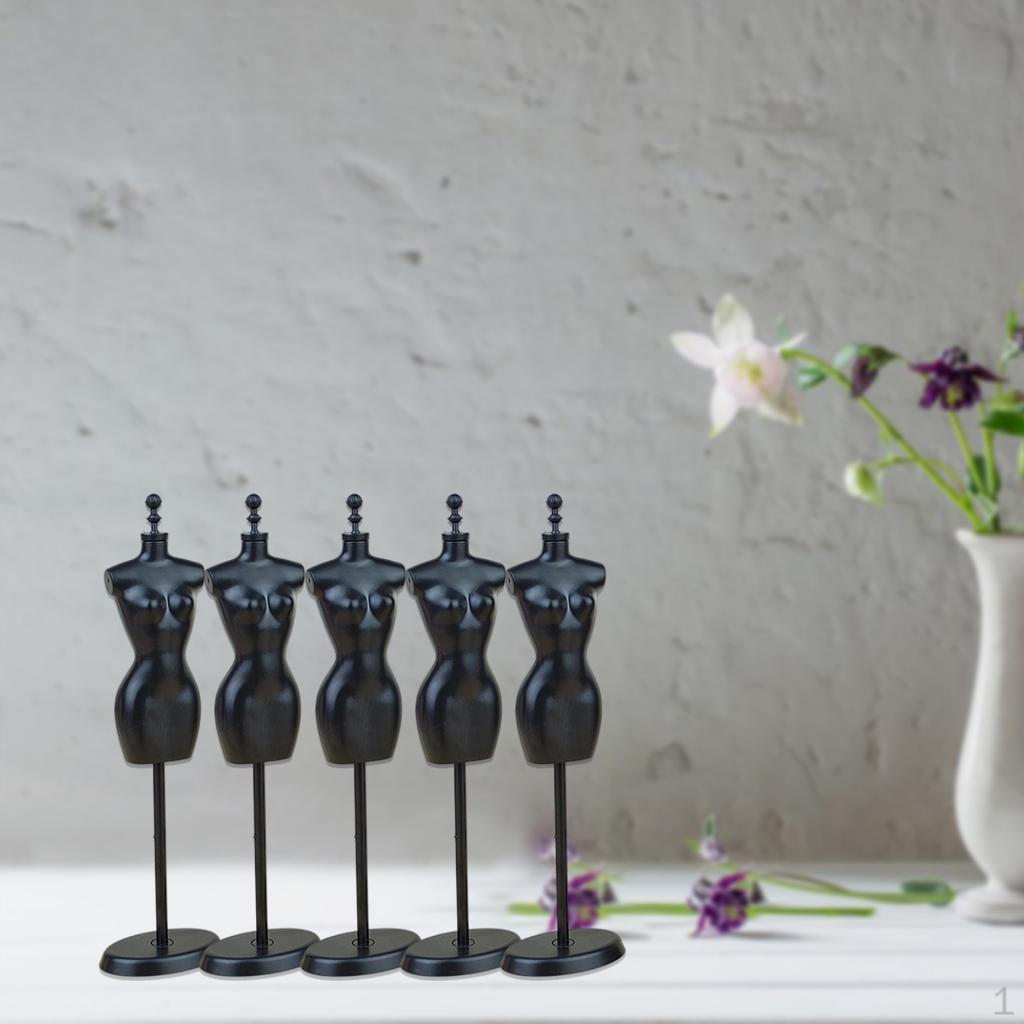5Pcs Doll Clothes Dress Form Mannequin Mini Holder Stand Support 27.5cm