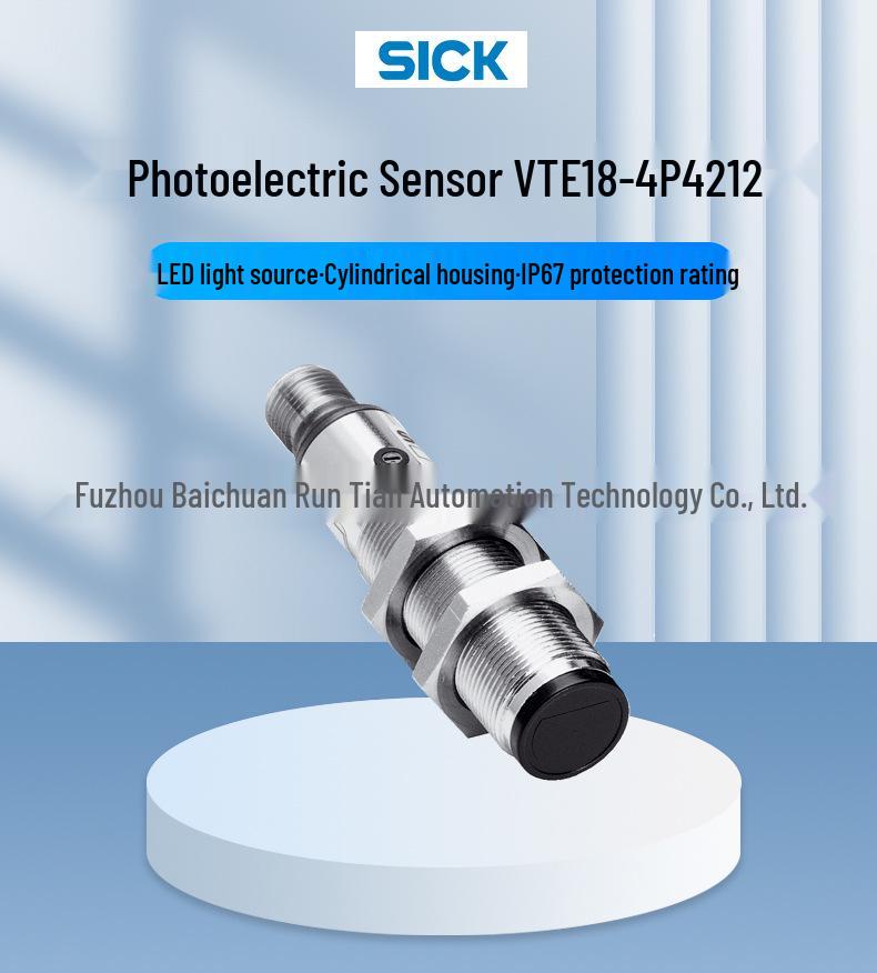 Sick VTE18-4P4212 Cylindrical Photoelectric Sensor Switch 6013261 - Brand New