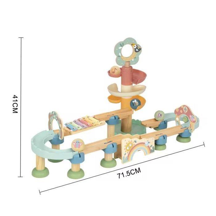Circuit à billes en bois - Divit KB1 - Beige - Multicolore - 3+ ans