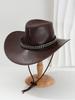 Men's and Women's PU Leather Denim Hats, Bohemian Fashion Metal Rhombus Nails Accessory Belts, Holiday Gifts